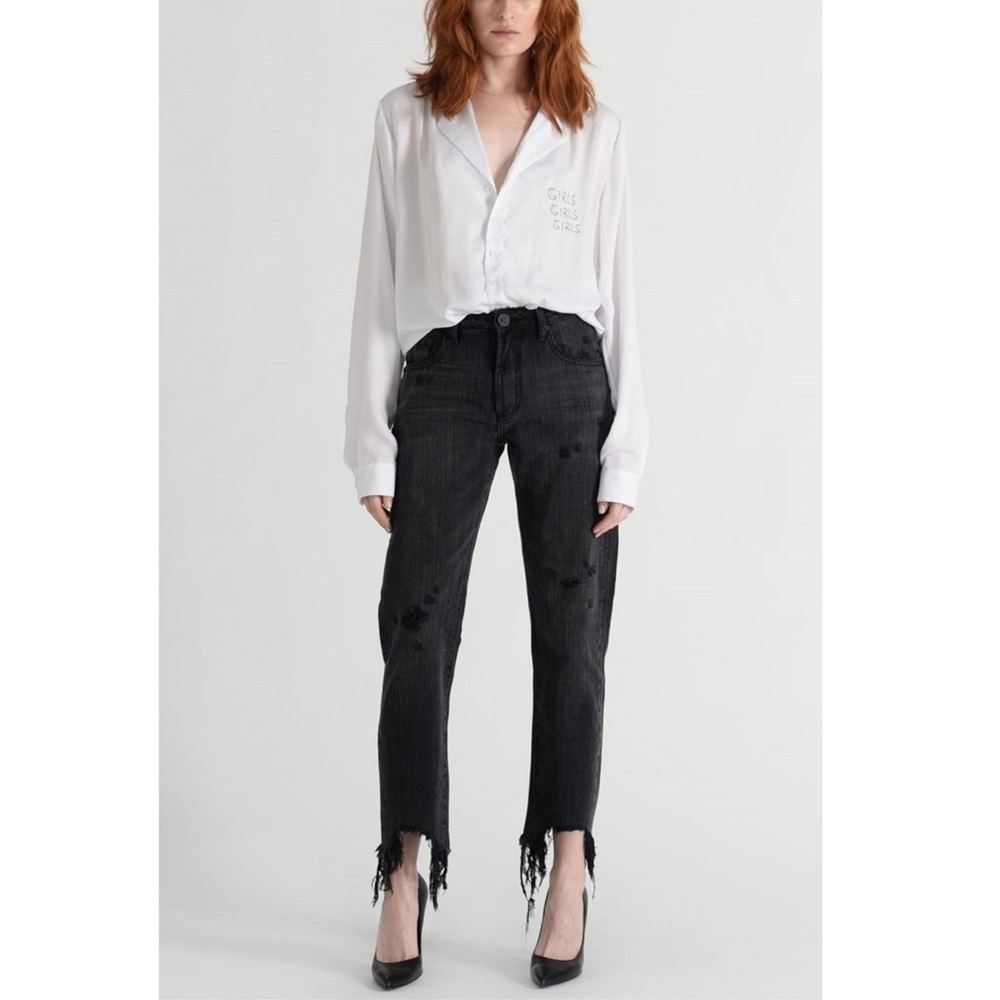 ONE TEASPOON VOLCANIC AWESOME BAGGIES HIGH WAIST STRAIGHT LEG JEAN